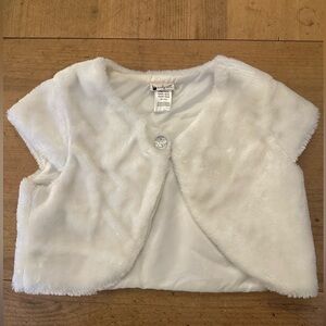 EMILY WEST 14/16 FAUX FUR BOLERO GIRLS SIZE 14/16
